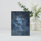 天夜空金ゴールドサンキュー披露宴カード ポストカード (スタンド正面)