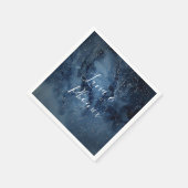 天夜空 |シルバー結婚のナプキンス スタンダードカクテルナプキン (角)