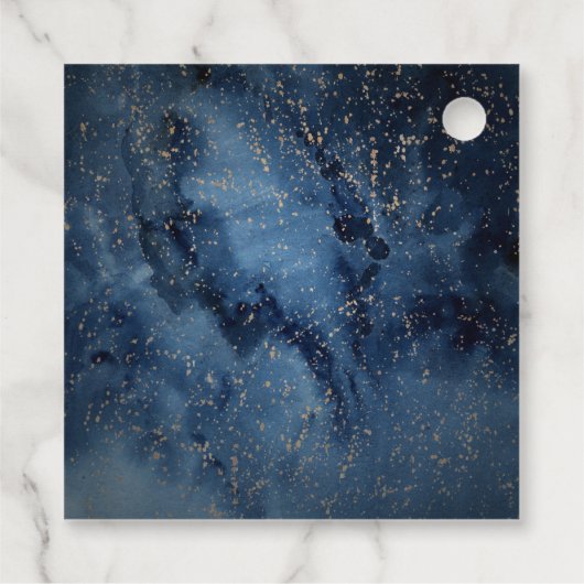 天夜空 |金ゴールドありがとうメッセージカード フェイバータグ (裏面)