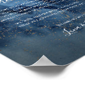 天夜空 |金ゴールドの取り外し式標識 ポスター (角)