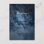 天夜空 |金ゴールドウェディングレセプションカード エンクロージャーカード (正面)