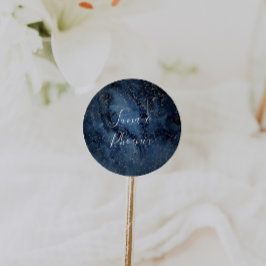 天夜空 |金ゴールド結婚の封筒用シール ラウンドシール