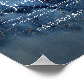 天夜空 | Ohスナップハッシュタグの金ゴールド記号 ポスター (角)