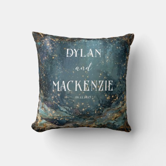 天大理石銀河系結婚ズ クッション (正面)