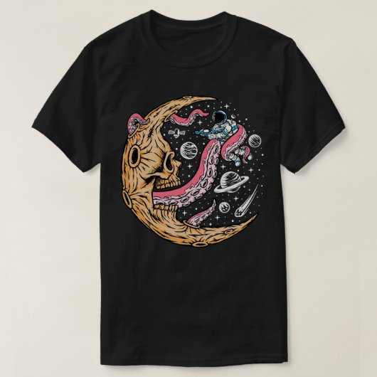 天太と三日月の死と戦う宇宙飛行士 Tシャツ (デザイン正面)