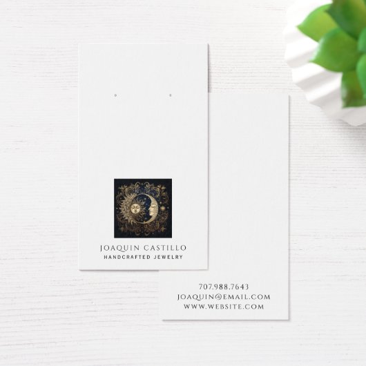 天太陽ムーンイヤリングジュエリーディスプレイカード (デスク)