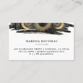 天太陽ムーンスターズ金ゴールド白黒ヨガ 名刺 (裏面)