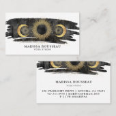 天太陽ムーンスターズ金ゴールド白黒ヨガ 名刺 (正面/裏面)