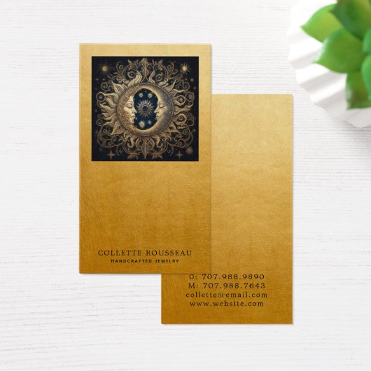 天太陽ムーン金ゴールドイヤリングジュエリー表示 (デスク)