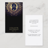 天太陽ムーン金ゴールドブラック 名刺 (正面/裏面)