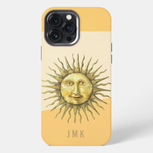 天太陽顔コロブロックモノグラム iPhoneケース (裏面)