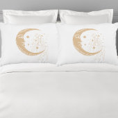 天女の月と星，ボホ，エレガント金ゴールド アクセントクッション