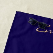 天女の月と星,ボホ,エレガント金ゴールド ビーチタオル (インサイチュ)