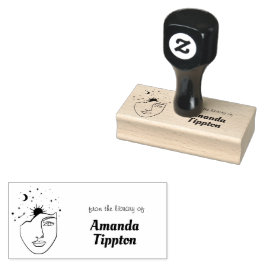 天女ラインアートライブパーソナライズされたラリ ラバースタンプ