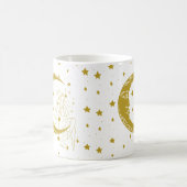 天女,月の星,ボホ,天文学エレガント コーヒーマグカップ (中央)
