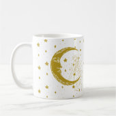 天女,月の星,ボホ,天文学エレガント コーヒーマグカップ (左)