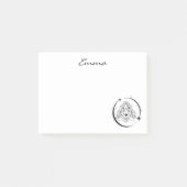 天女，月の星，ボホ，天文学エレガント ポストイット (正面)