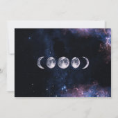 天宇宙天文学の結婚式の日付を保存 案内状 (裏面)
