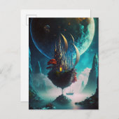 天守閣ファンタジー絵葉書 ポストカード (正面/裏面)