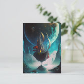 天守閣ファンタジー絵葉書 ポストカード (スタンド正面)