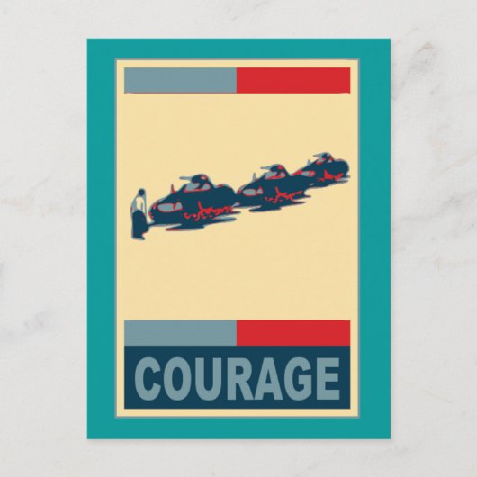 天安門広場アイコニックポップ・アートのアート製品 ポストカード (正面)