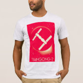 天宮2号 中国宇宙ステーション 宇宙アート Tシャツ (正面)