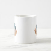 天巣の水カラー抽象芸術 コーヒーマグカップ (中央)