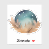 天巣の水カラー抽象芸術 シール (シート)