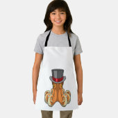 天帽子をかぶった紳士としてのタコ エプロン (インサイチュ)