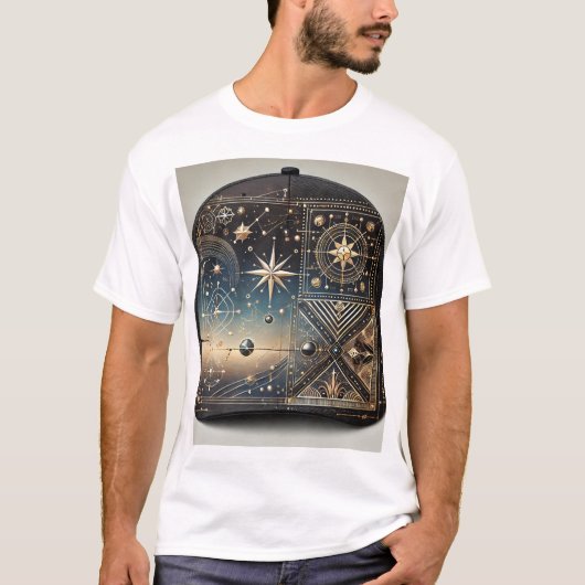 天幾何学Tシャツ：宇宙高級デザイン Tシャツ (正面)