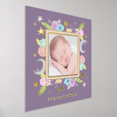 天庭ムーンスターラベンダー生まれたばかりの写真 箔ポスター (レイダウン)