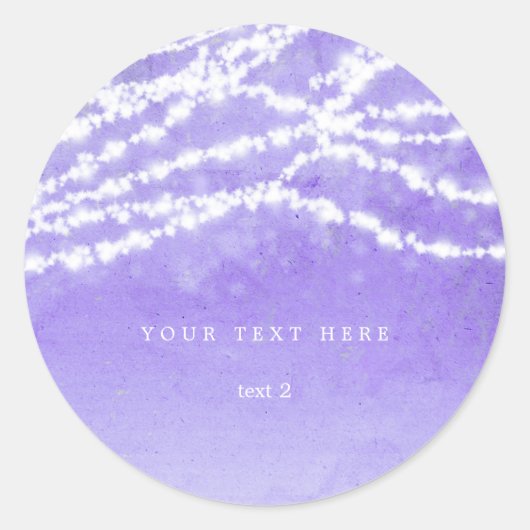 天弦ライトパープルステッ素朴カー ラウンドシール (正面)
