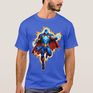 天弧の騎士 - 青いエネルギーの昇華 Tシャツ