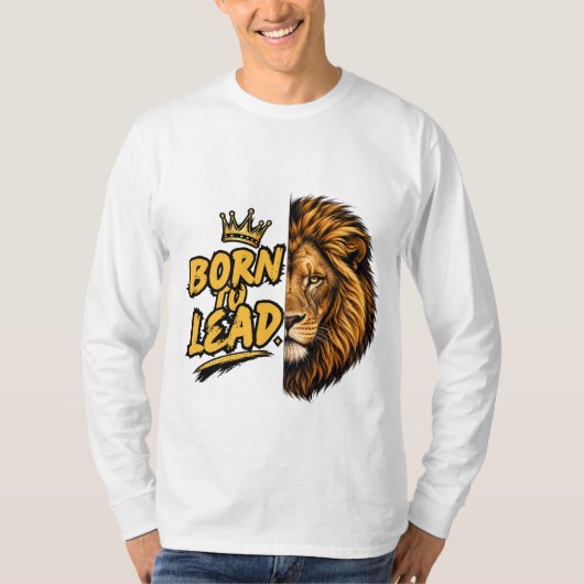 天性のリーダー ライオンTシャツ Tシャツ (正面)