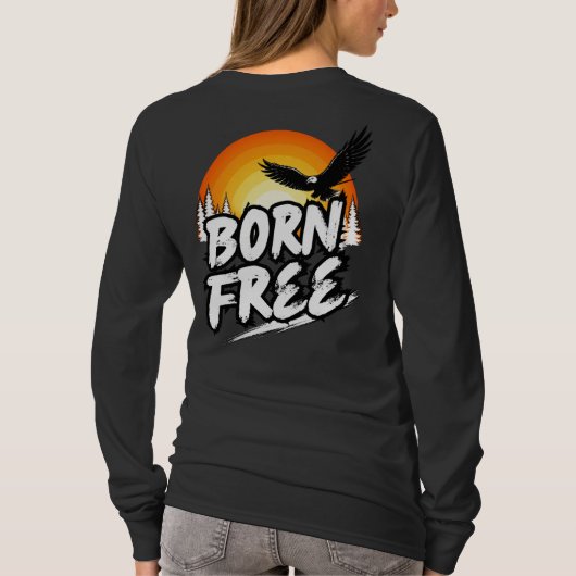 天性の自由鷲ロンT Tシャツ (裏面)