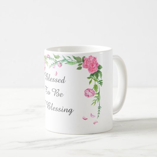 天恵があるために賛美される コーヒーマグカップ (正面右)