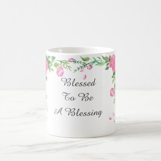 天恵があるために賛美される コーヒーマグカップ (中央)