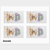 天恵のテディー・ベアMotivationalQuoteを捜して下さい 長方形シール (シート)