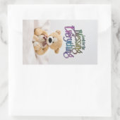 天恵のテディー・ベアMotivationalQuoteを捜して下さい 長方形シール (バッグ)