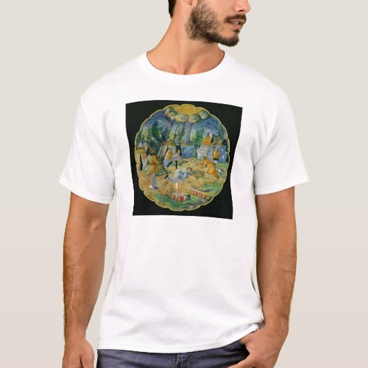 天恵の収集を描写する皿 Tシャツ (正面)
