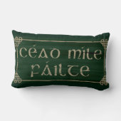 天恵の枕CeadのアイルランドのマイルFailte ランバークッション (裏面)