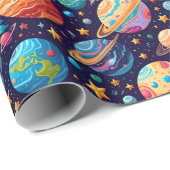 天惑星と星 ラッピングペーパー (ロールコーナー)