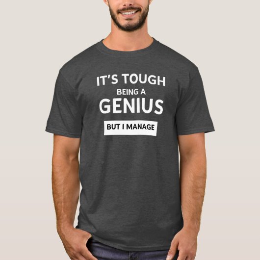 天才だけどダメ男なのね Tシャツ (正面)