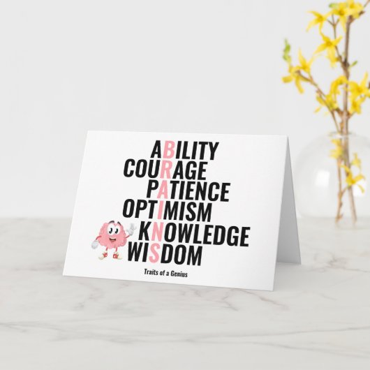 天才とは カード (黄色い花)