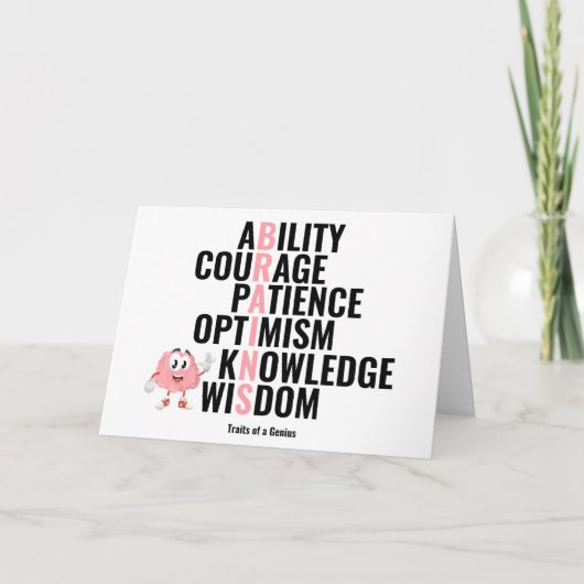 天才とは カード (正面)