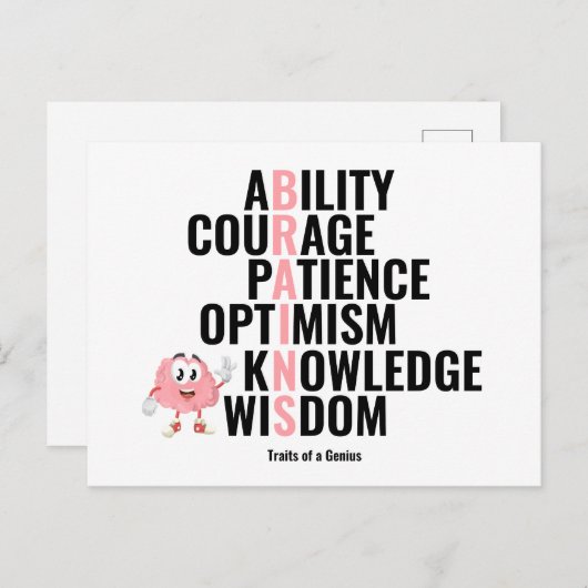 天才とは ポストカード (正面/裏面)