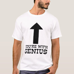 天才と一緒だなんて Funny Shirt Humor Tシャツ