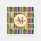 天才のための図書館。優秀な学生向けの本 スタンダードカクテルナプキン (正面)