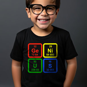 天才の元素周期表科学 Tシャツ