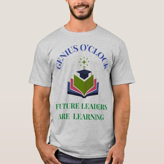 天才の時間 – 次世代のリーダーが学ぶ Tシャツ (正面)